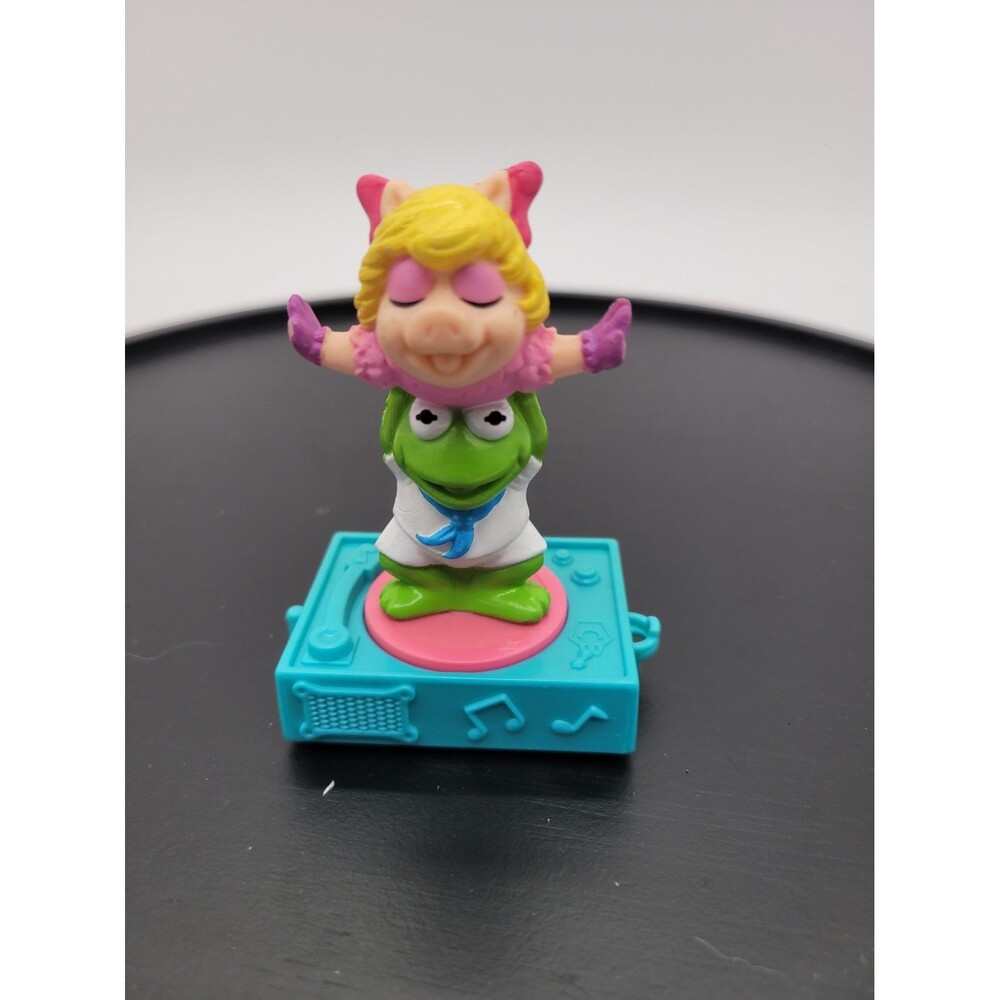 Henson 1994 Sesame Street Muppets Kermit Miss Piggy Push Toy Moving Characters